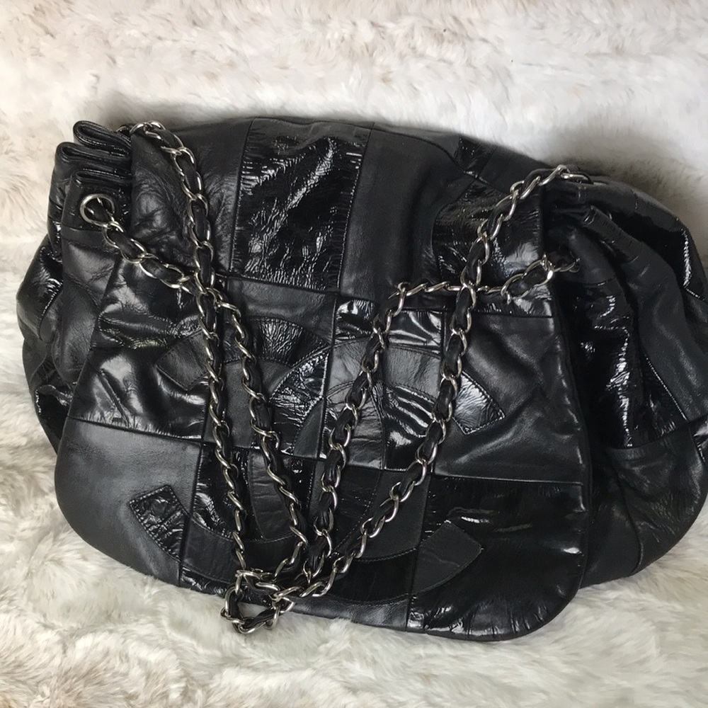 ๐ CHANEL ๐ BROOKLYN PATCHWORK HOBO ACCORDION RARE BAG LARGE FLAP LEATHER - Picture 13 of 15